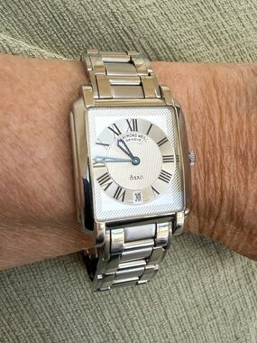 Raymond Weil Saxo Silver-Tone Square Dial Men’s Watch 9110